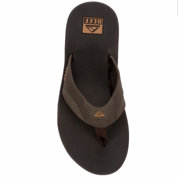 Reef Fanning 360° Air Men's Bottle Opener Thong Flip Flop Sandal NIB - Brown - Picture 4 of 5